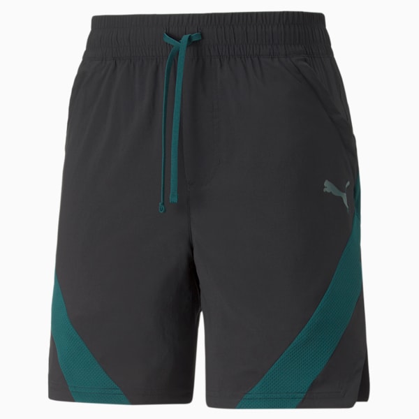 Shorts de entrenamiento de punto PUMA Fit 7" para hombre, Puma Black-Varsity Green